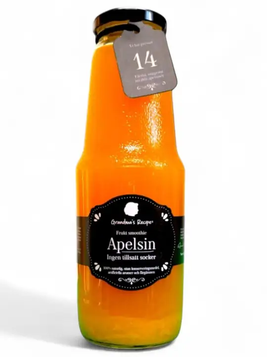Grandma's Recepi 100% Färsk Pressad Apelsin Frukt Smoothie 1L ✖ 6