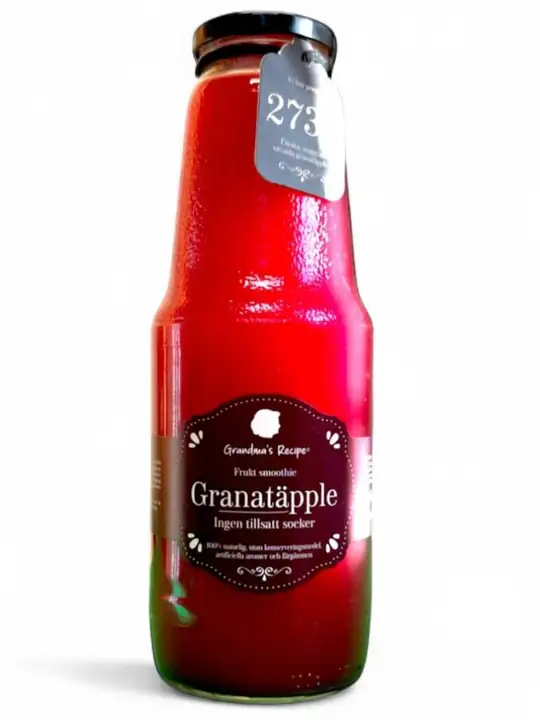 Grandma's Recepi 100% Färsk Pressad Granatäpple Frukt Smoothie 1L ✖ 6