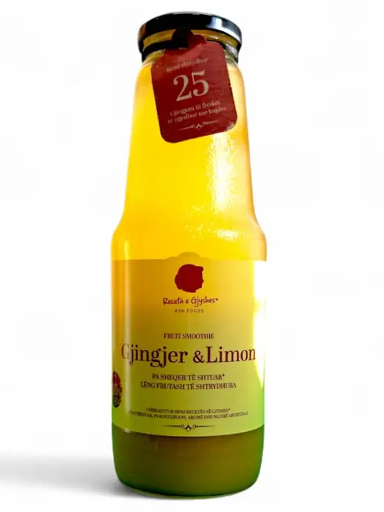 Grandma's Recepi 100% Färsk Pressad Ingefära&Citron Frukt Smoothie 1L ✖ 6