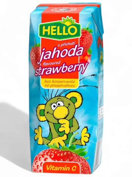 Hello Mini Vitamindryck Jordgubbs Juice 18x250ml