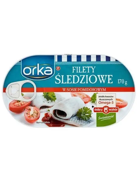 Orka Sillfiléer i Tomatsås 170g ✖ 5