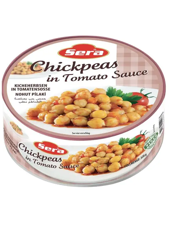 Sera Färdigmat Kikärtor i Tomatsås 320g ✖ 12