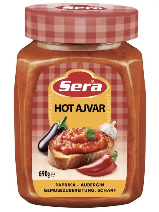 Sera Ajvar Stark (Red Pepper & Eggplant Spread) 690g ✖ 12