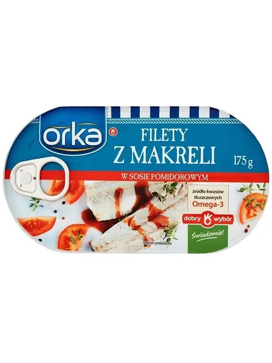 Orka Makrillfiléer i Tomatsås 175g ✖ 5