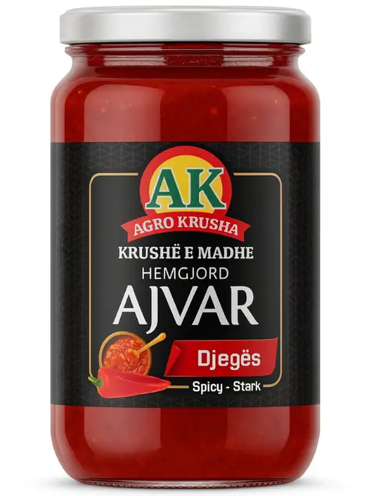 Agro Krusha Hemgjord Ajvar Stark 720g ✖ 12