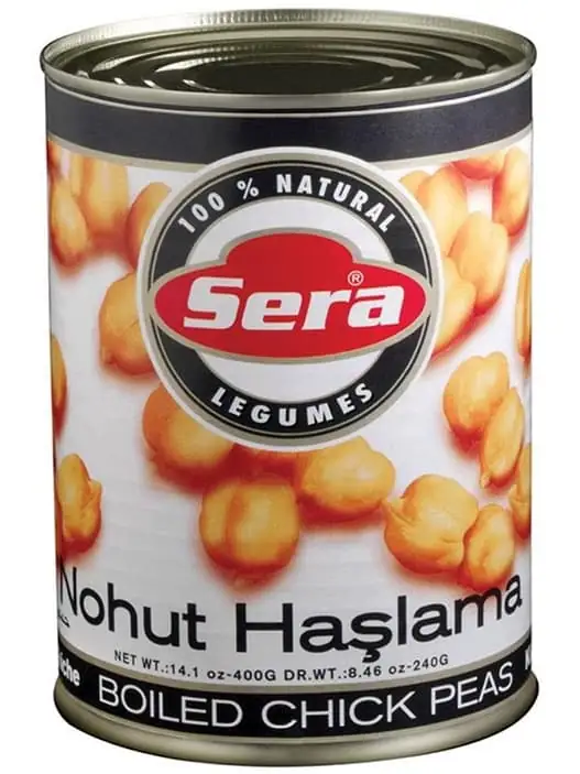 Sera Förkokta Kikärtor i Burk 400g ✖ 24