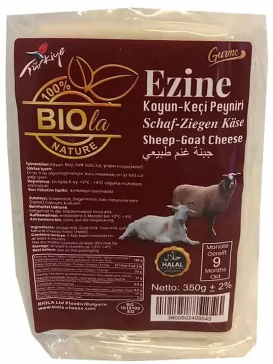 BIOla Ezine typ Får- och Getost (Lagrad i 9 Månader) 350g ✖ 8