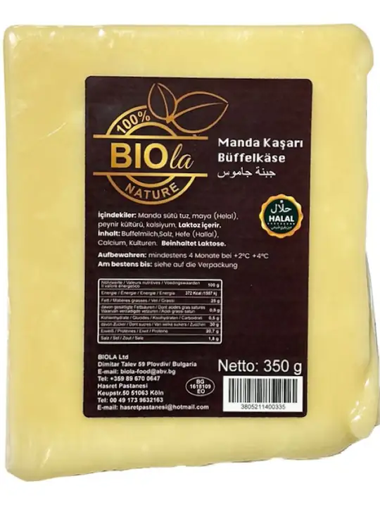 BIOla Buffel Hårdost (Manda kashkaval) 350g ✖ 8