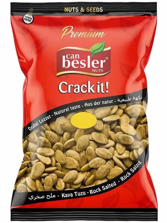 CanBesler Nuts Vita Melonkärnor Rostade & Saltade 180g ✖ 12