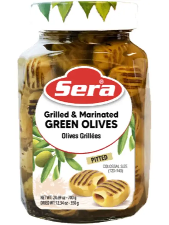 Sera Grillade Gröna Oliver 700g ✖ 12