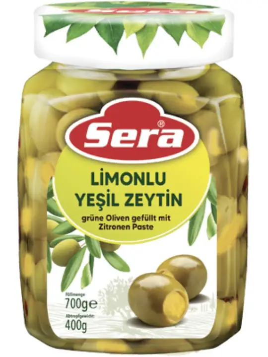 Sera Gröna Oliver med Citron 700g ✖ 12