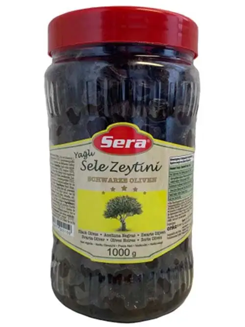 Sera Gemlik naturliga svarta oliver 1600ml ✖ 6