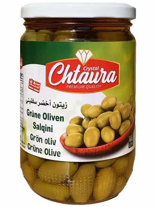 Chtoura Garden Gröna Oliven Salkini 660g ✖ 12