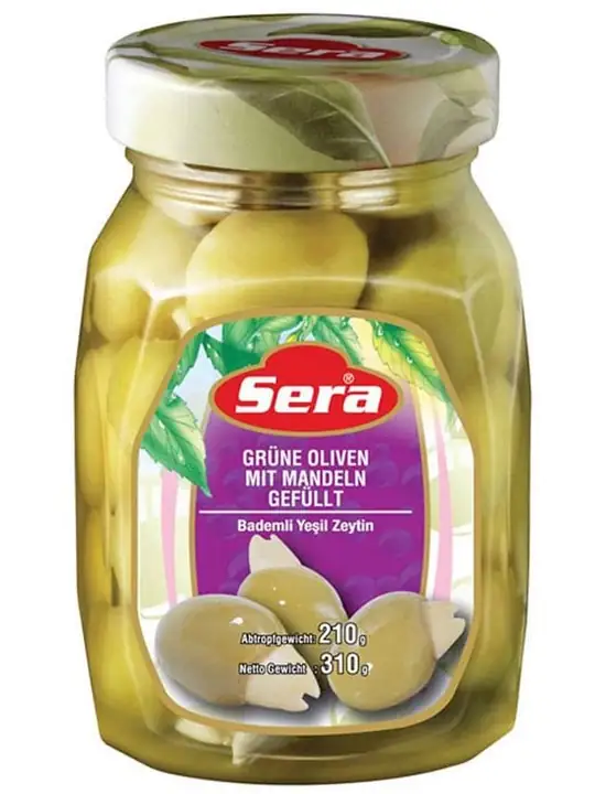 Sera Gröna Oliver med Mandel 350ml ✖ 12