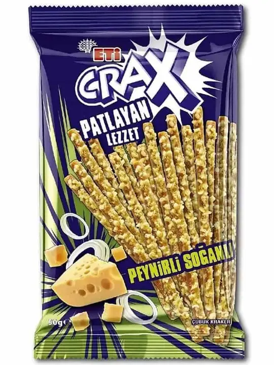 Eti Crax Ost och Lök Pinnar Kex 50g ✖ 20