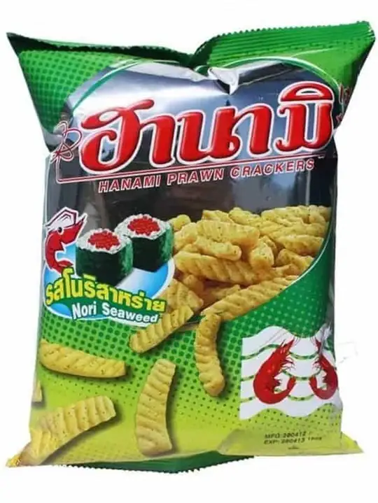 Hanami Räk Cracker med Norisjögräs Smak 60g ✖ 24