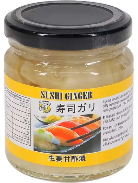 Lucky Katt Sushi Ingefära Vit 110g *glas ✖ 24