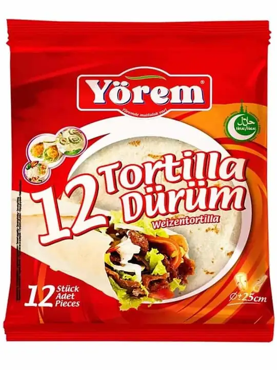Yörem Tortilla Wrap Bröd 25cm (12 st.) ✖ 8