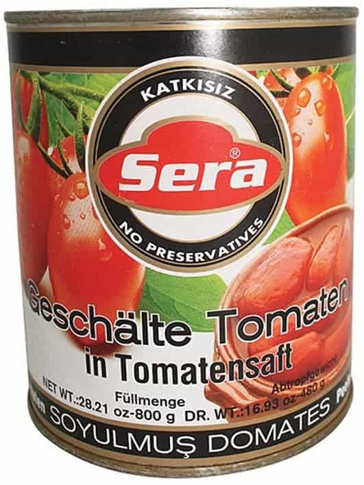 Sera Skalade Hela Tomater i Burk 800g ✖ 12