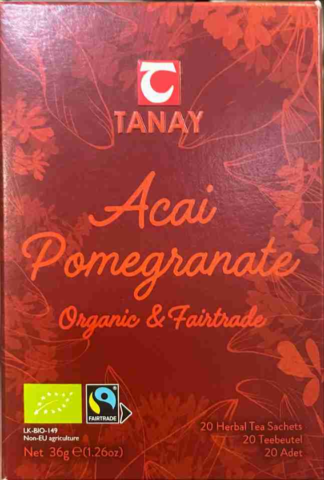 Tanay Acai Granatäpple Örtte (Ekologiskt) - 20 Tepåsar ✖ 20