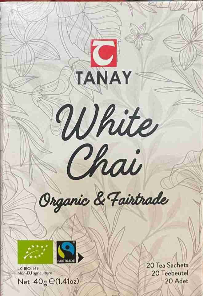 Tanay Vitt Chai Te (Ekologiskt) - 20 Tepåsar ✖ 20