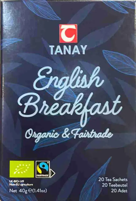 Tanay English Breakfast Te (Ekologiskt) - 20 Tepåsar ✖ 20