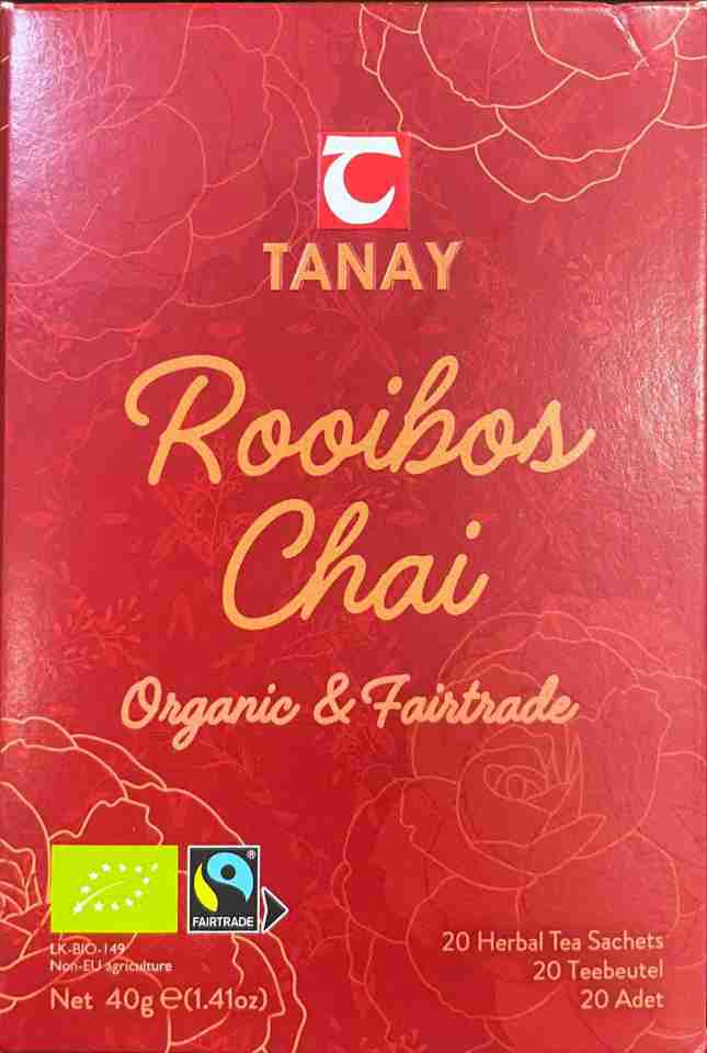 Tanay Rooibos Chai Te (Ekologiskt) - 20 Tepåsar ✖ 20