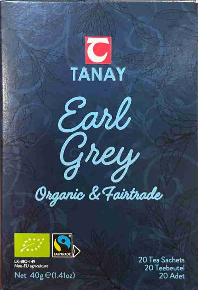 Tanay Earl Grey Svart Te (Ekologiskt) - 20 Tepåsar ✖ 20