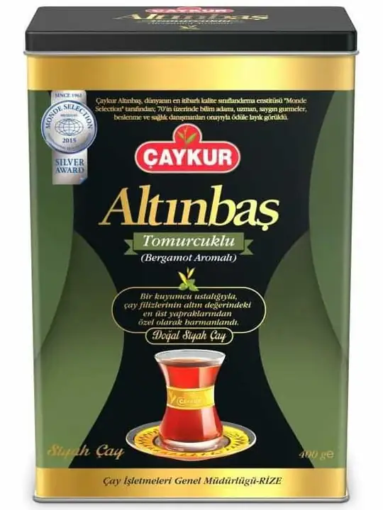 Caykur Altınbas Knopp-Bergamott Smaksatt Svart Te 400g ✖ 12