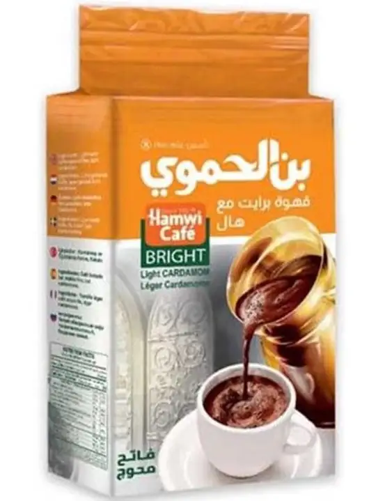 Hamwi Premium Lätt Kardemummakaffe Arabiskt 180g ✖ 12