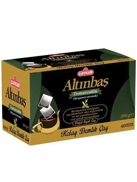 Caykur Altinbas EarlGrey Naturligt Svart Te (40 tekanna tepåsar) ✖ 16