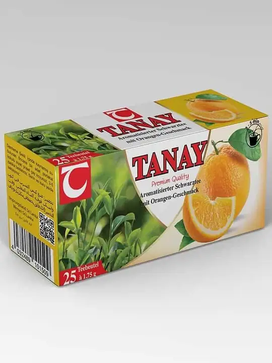 Tanay - Apelsinsmaksatt Svart Te (25 tepåsar) ✖ 24