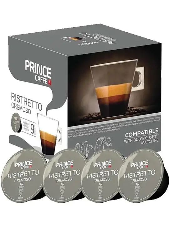 Prince Dolce Gusto - Kaffe Ristretto Krämig Blandning (16 kapslar) ✖ 6