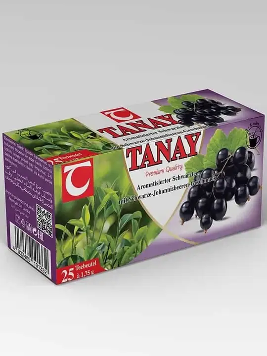 Tanay - Svartvinbärssmaksatt Svart Te (25 tepåsar) ✖ 24